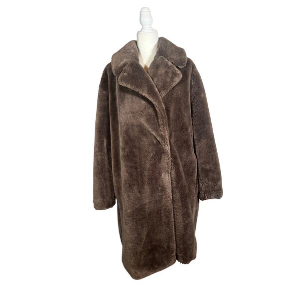 NWT H&M womens XXL faux fur long teddy coat 1108 - Picture 1 of 11